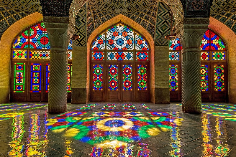 نورپردازی مسجد نصیرالملک شیراز