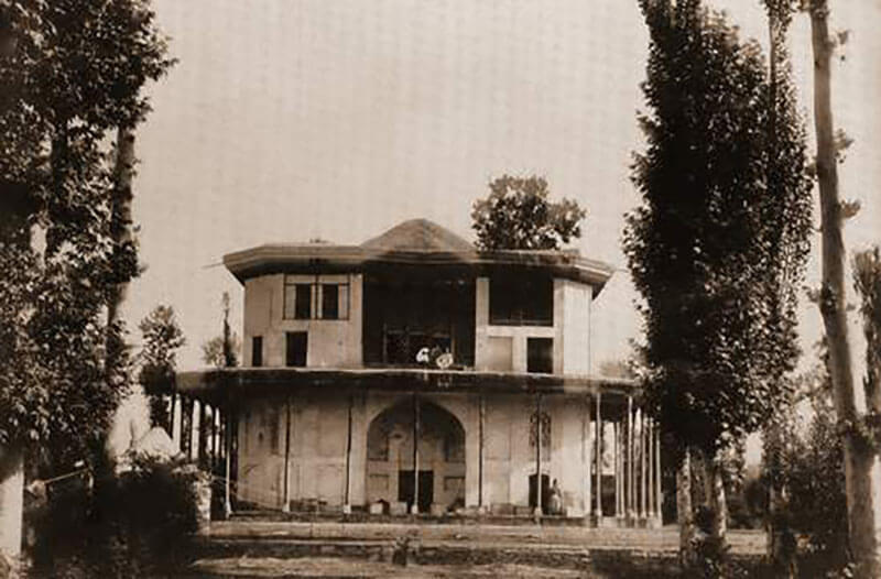 عکس قدیمی کاخ چهل‌ستون قزوین