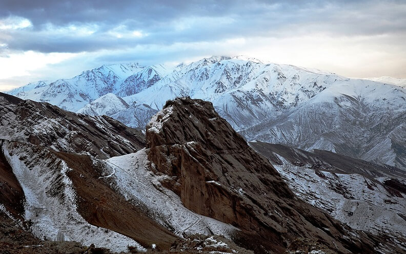 قلعه الموت در زمستان