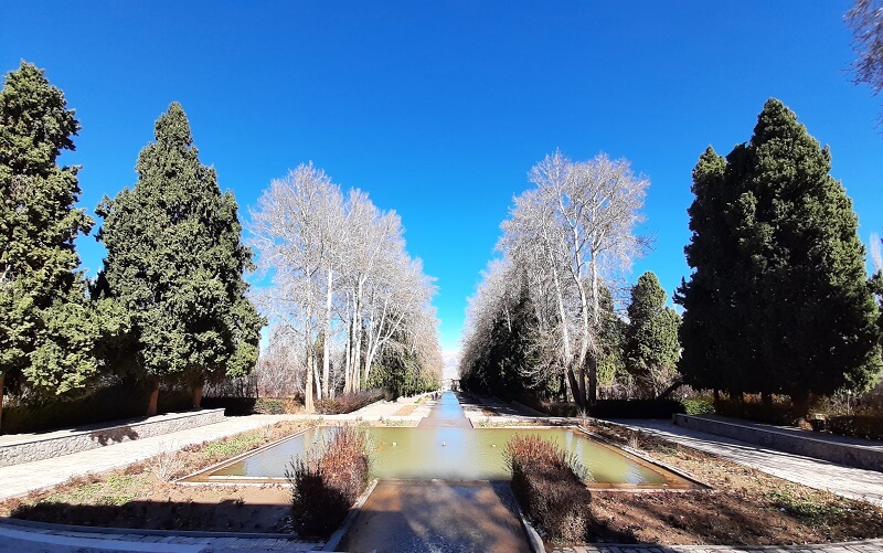 طبیعت زمستانی باغ شاهزاده ماهان کرمان